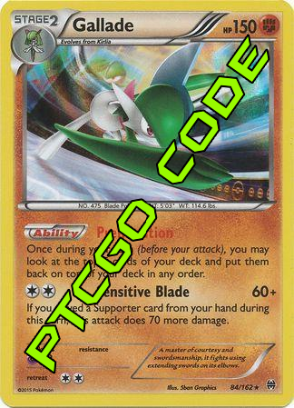 Gallade 84/162 PTCGO Code - Card Cavern