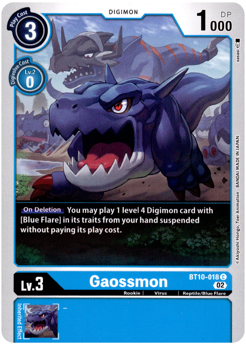 Gaossmon - BT10-018 C - Xros Encounter Card Cavern Trading Cards, LLC Gaossmon - BT10-018 C - Xros Encounter Card Cavern Trading Cards, LLC