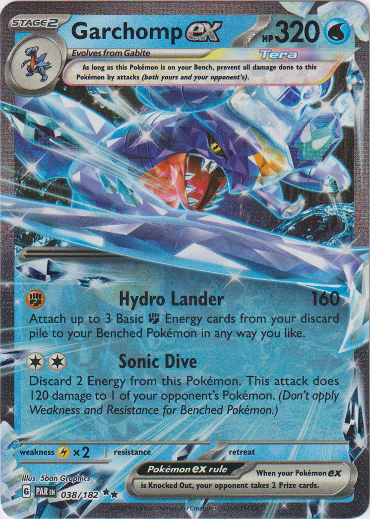 Garchomp ex - 038/182 - Paradox Rift - Holo – Card Cavern Trading Cards ...