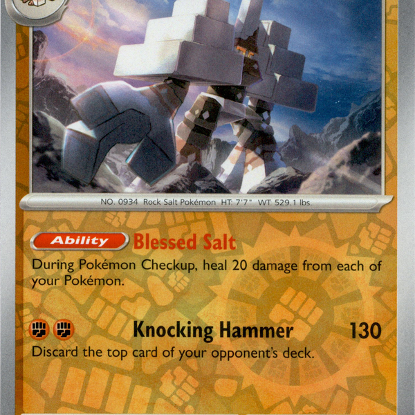 Garganacl - 123/193 - Paldea Evolved - Reverse Holo Card Cavern Trading Cards, LLC Garganacl - 123/193 - Paldea Evolved - Reverse Holo Card Cavern Trading Cards, LLC