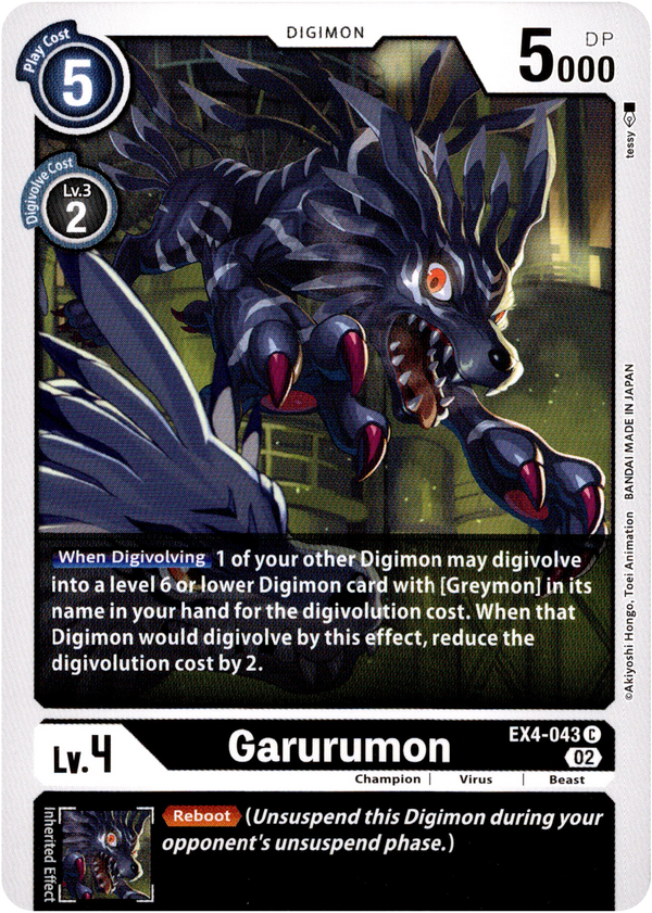 Garurumon - EX4-043 C - Alternative Being - Card Cavern