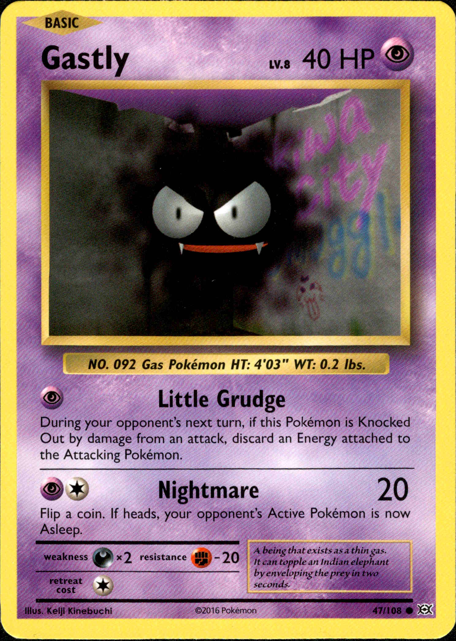 Gastly - 47/108 - Evolutions - Card Cavern