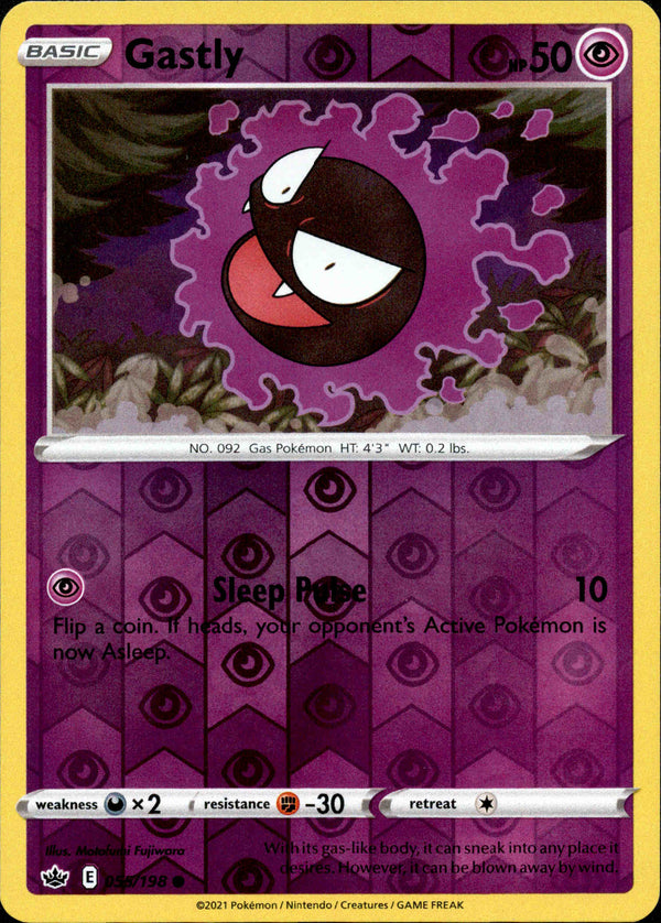 Gastly - 055/198 - Chilling Reign - Reverse Holo - Card Cavern