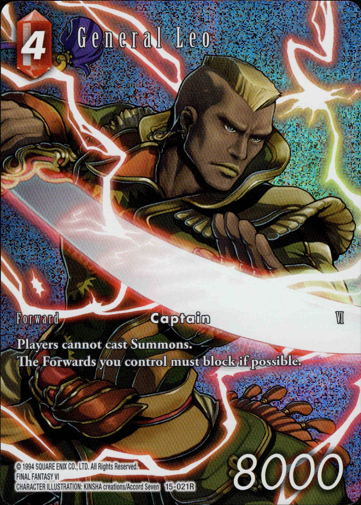 General Leo Full Art - 15-021R - Crystal Dominion - Foil - Card Cavern