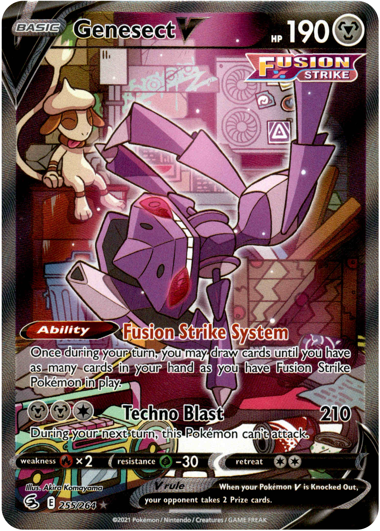 Genesect V Alternate Art - 255/264 - Fusion Strike - Holo - Card Cavern