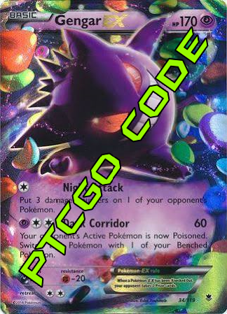 pokemon cards gengar ex Gengar EX 34/119 PTCGO Code – Card Cavern Trading Cards, LLC