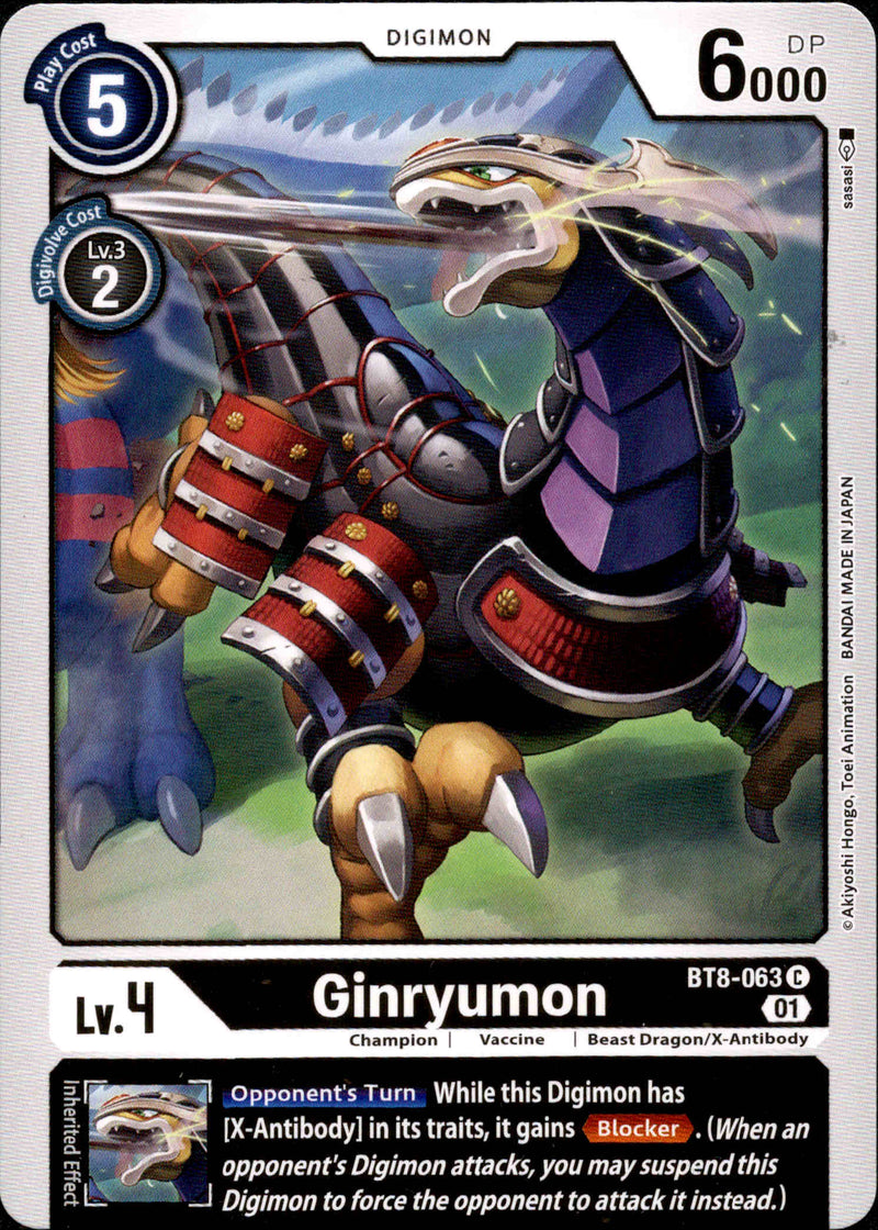 digimon new awakening card list price Digimon New Awakening Common Ginryumon Bt8-063