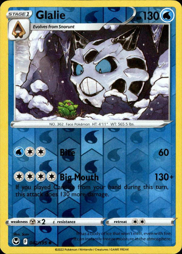 Glalie - 042/195 - Silver Tempest - Reverse Holo - Card Cavern