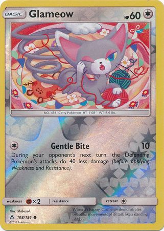 Glameow - 108/156 - Ultra Prism - Reverse Holo - Card Cavern