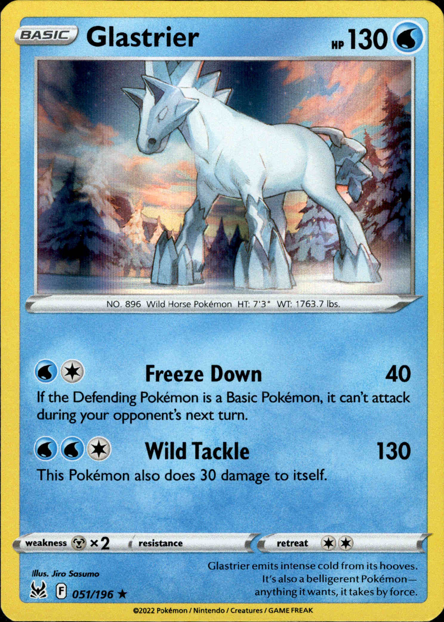 Glastrier - 051/196 - Lost Origin - Holo - Card Cavern