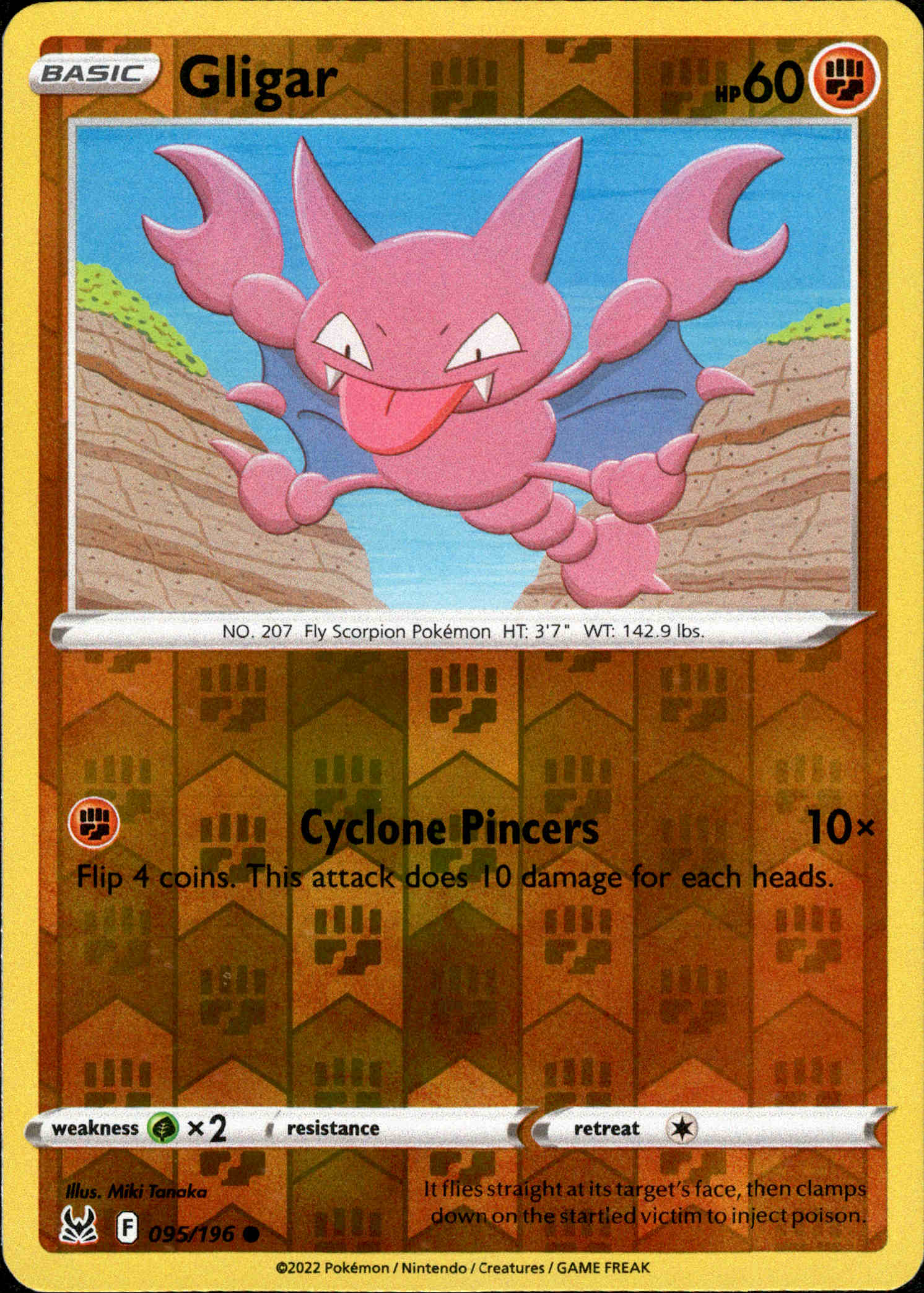 Gligar - 095/196 - Lost Origin - Reverse Holo - Card Cavern