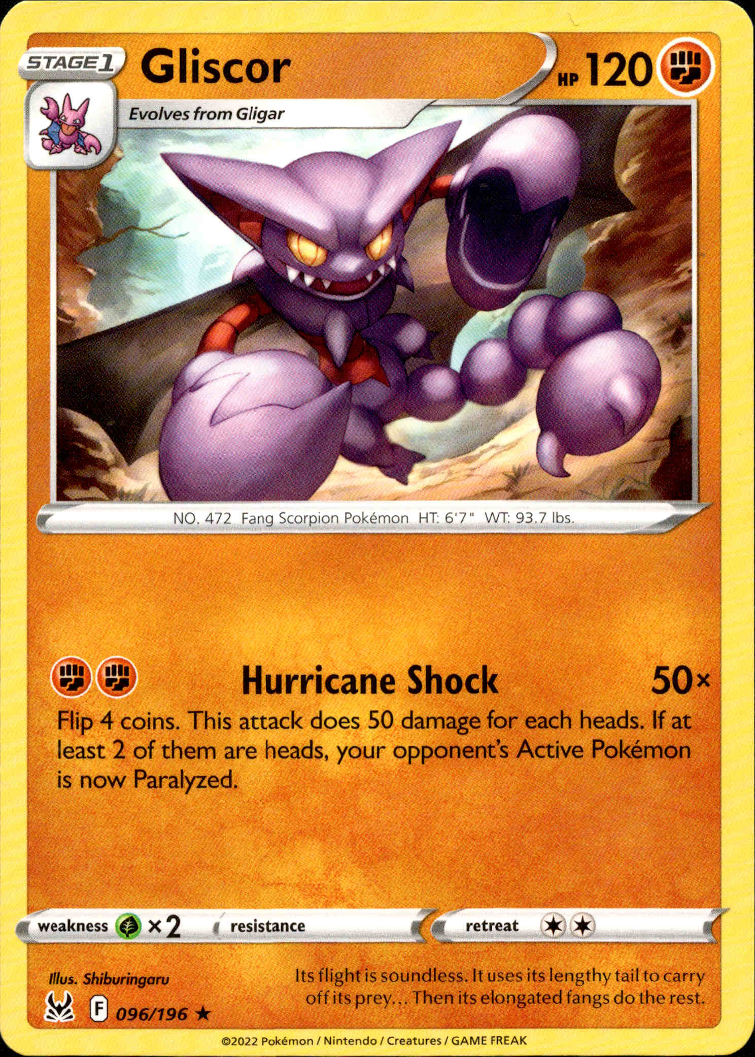 Gliscor - 096/196 - Lost Origin – Card Cavern Trading Cards, LLC