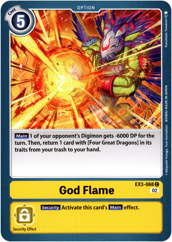 God Flame - EX3-068 C - Draconic Roar - Card Cavern