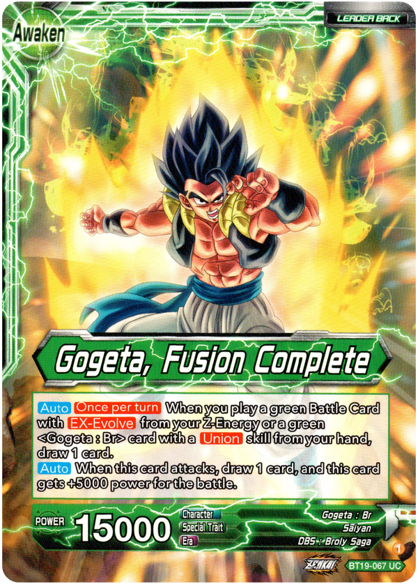 Veku // Gogeta, Fusion Complete - BT19-067 - Fighter's Ambition - Card Cavern