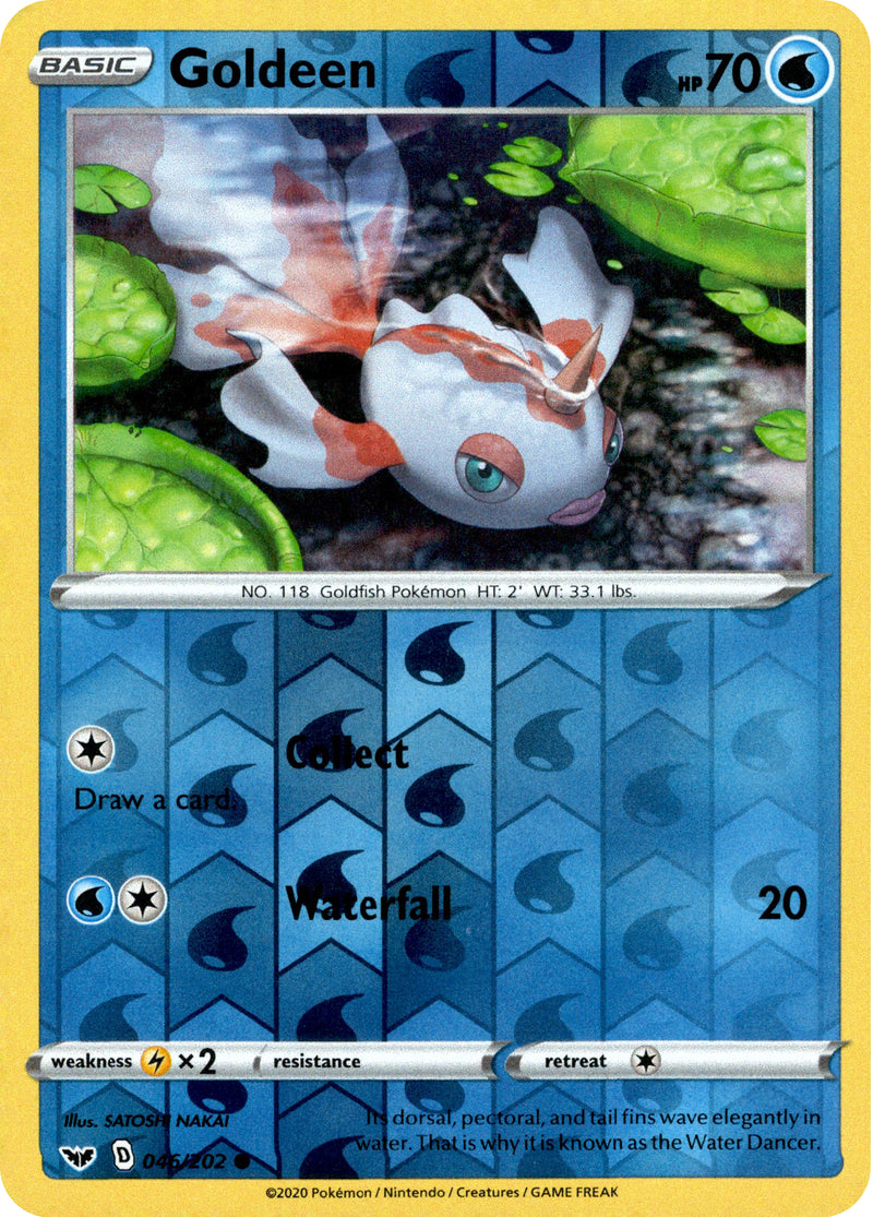 Pokemon Single Card Sword & Shield Base Set (Reverse Holo) - 46/202 : Goldeen Pokemon Single Card Sword & Shield Base Set (Reverse Holo) - 46/202 : Goldeen