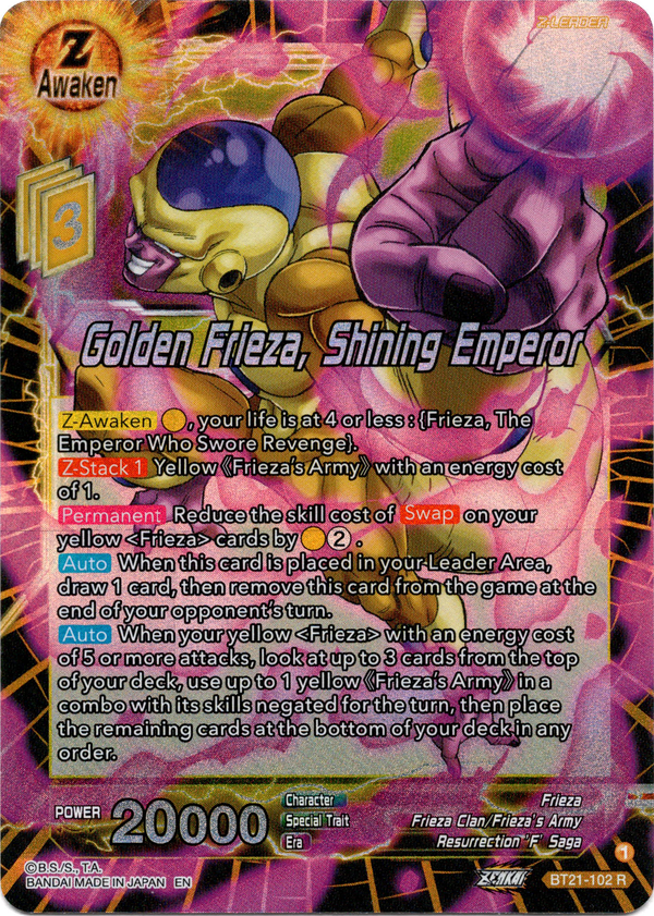 Golden Frieza, Shining Emperor - BT21-102 - Wild Resurgence - Foil - Card Cavern