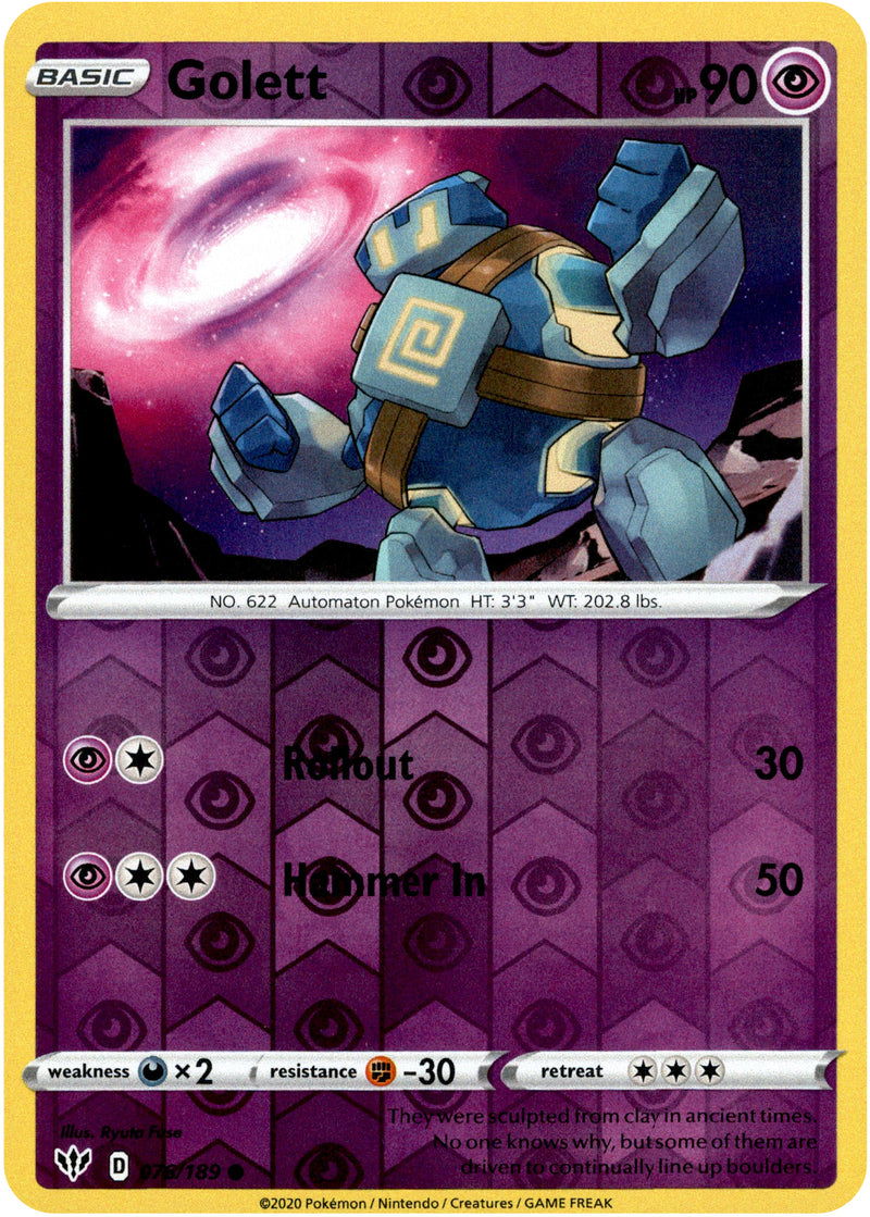 pokemon card golett {128/086}Golett