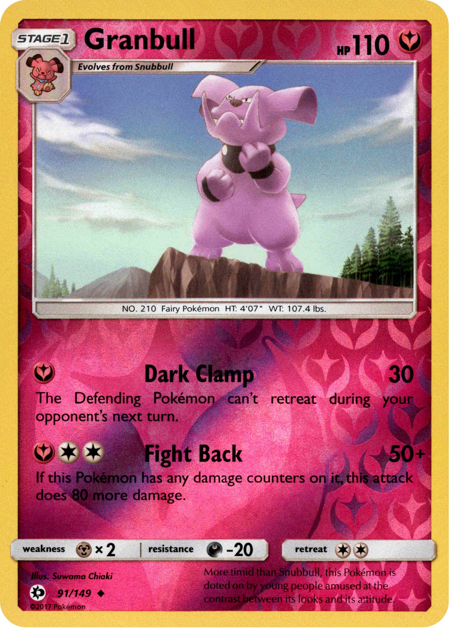 Granbull - 91/149 - Sun & Moon - Reverse Holo - Card Cavern