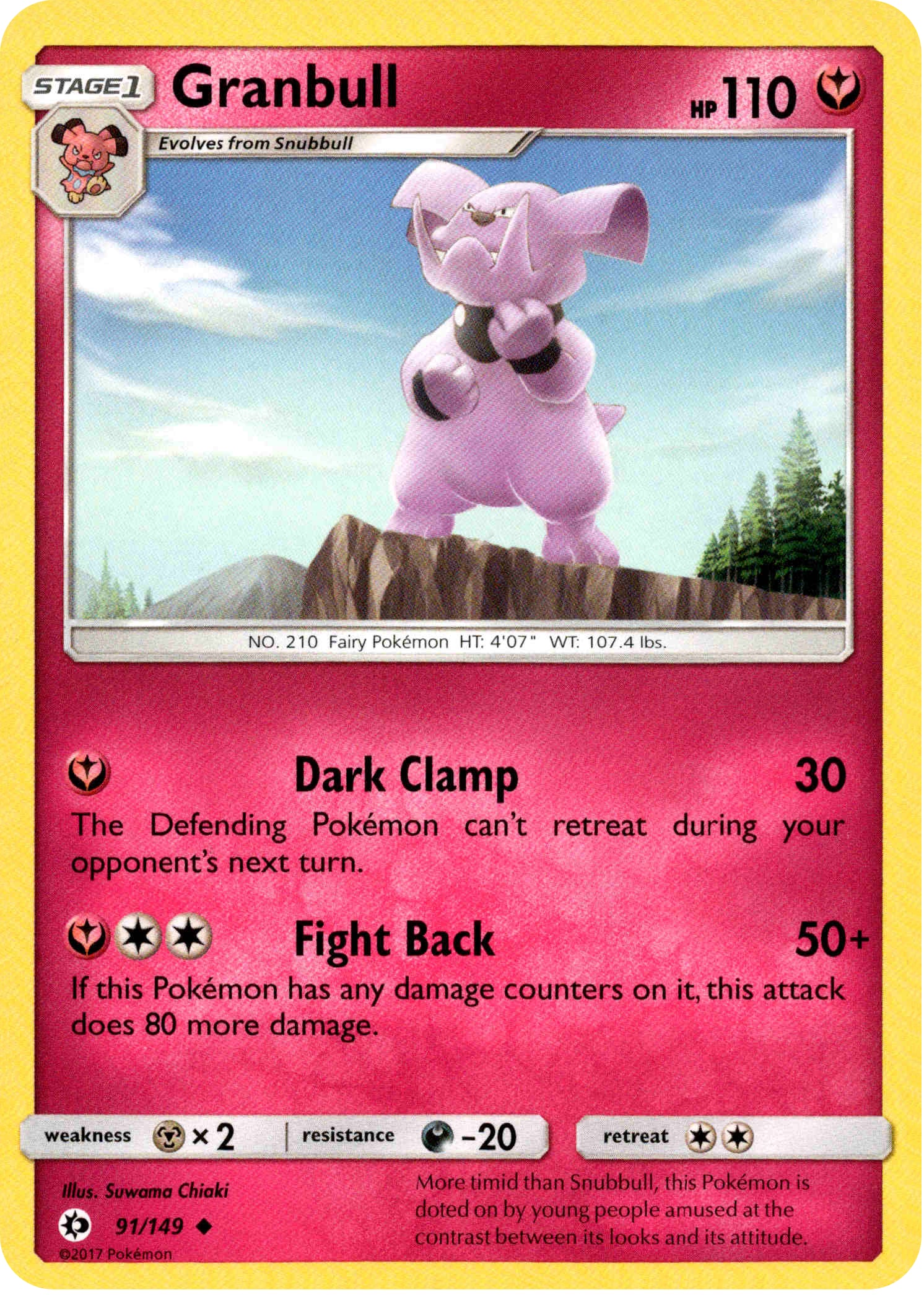Granbull - 91/149 - Sun & Moon - Card Cavern