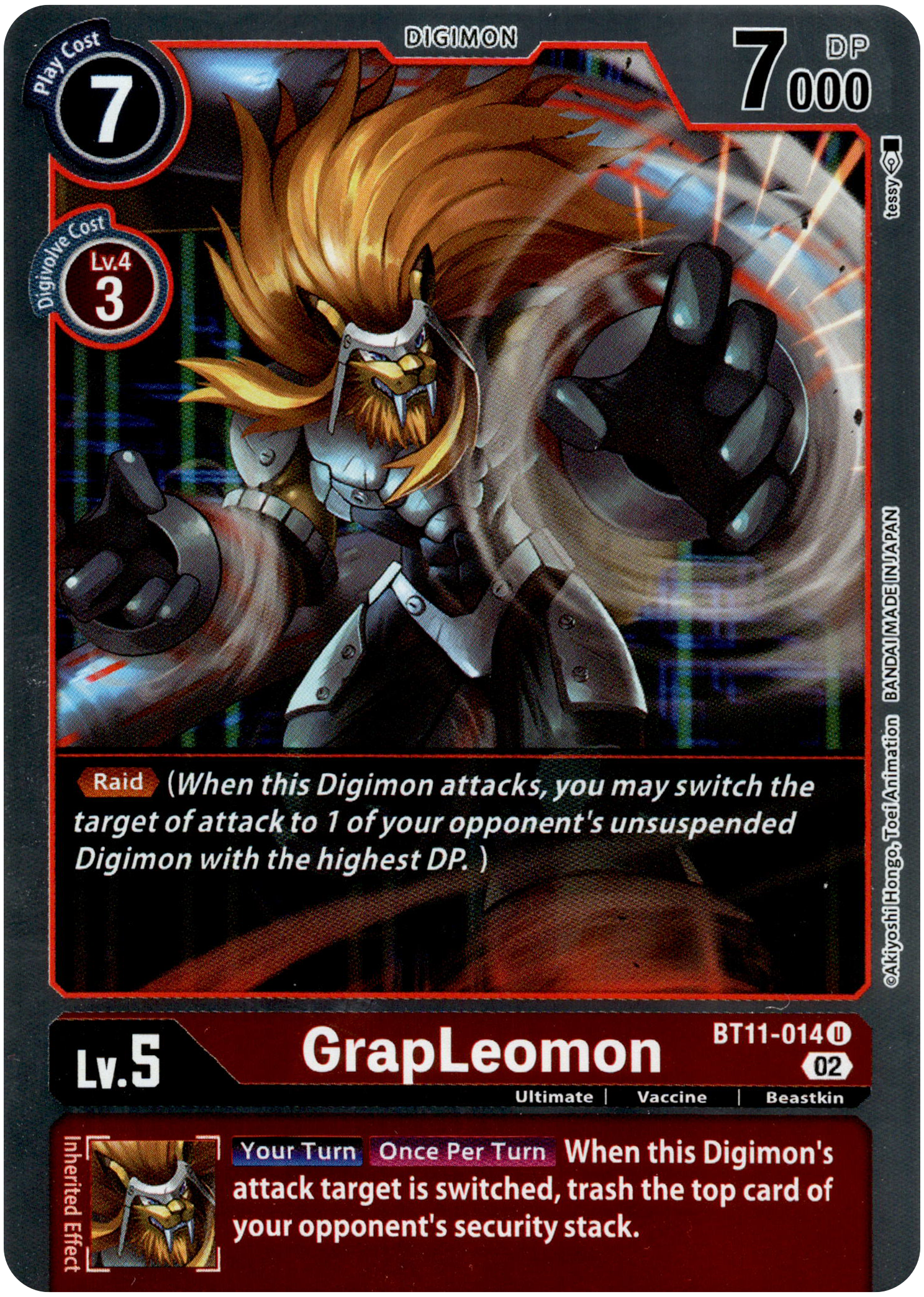 GrapLeomon - BT11-014 U - Dimensional Phase - Foil - Card Cavern