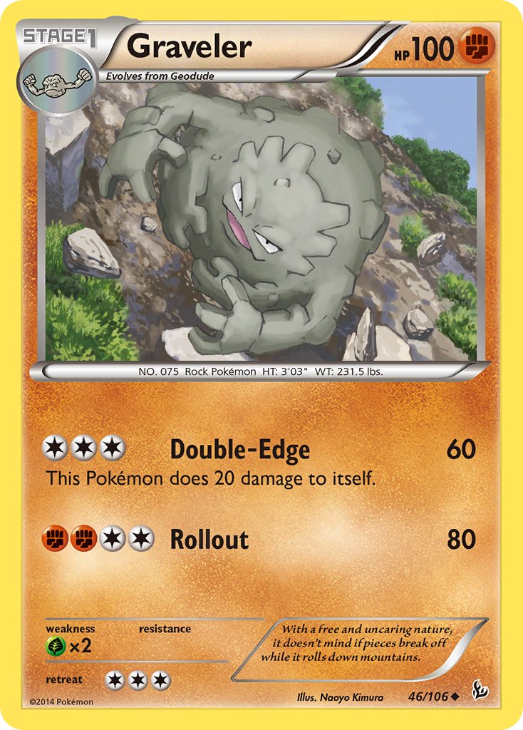 Graveler - 46/106 - Flashfire - Card Cavern