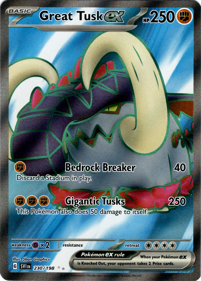 Great Tusk ex - 230/198 - Scarlet & Violet