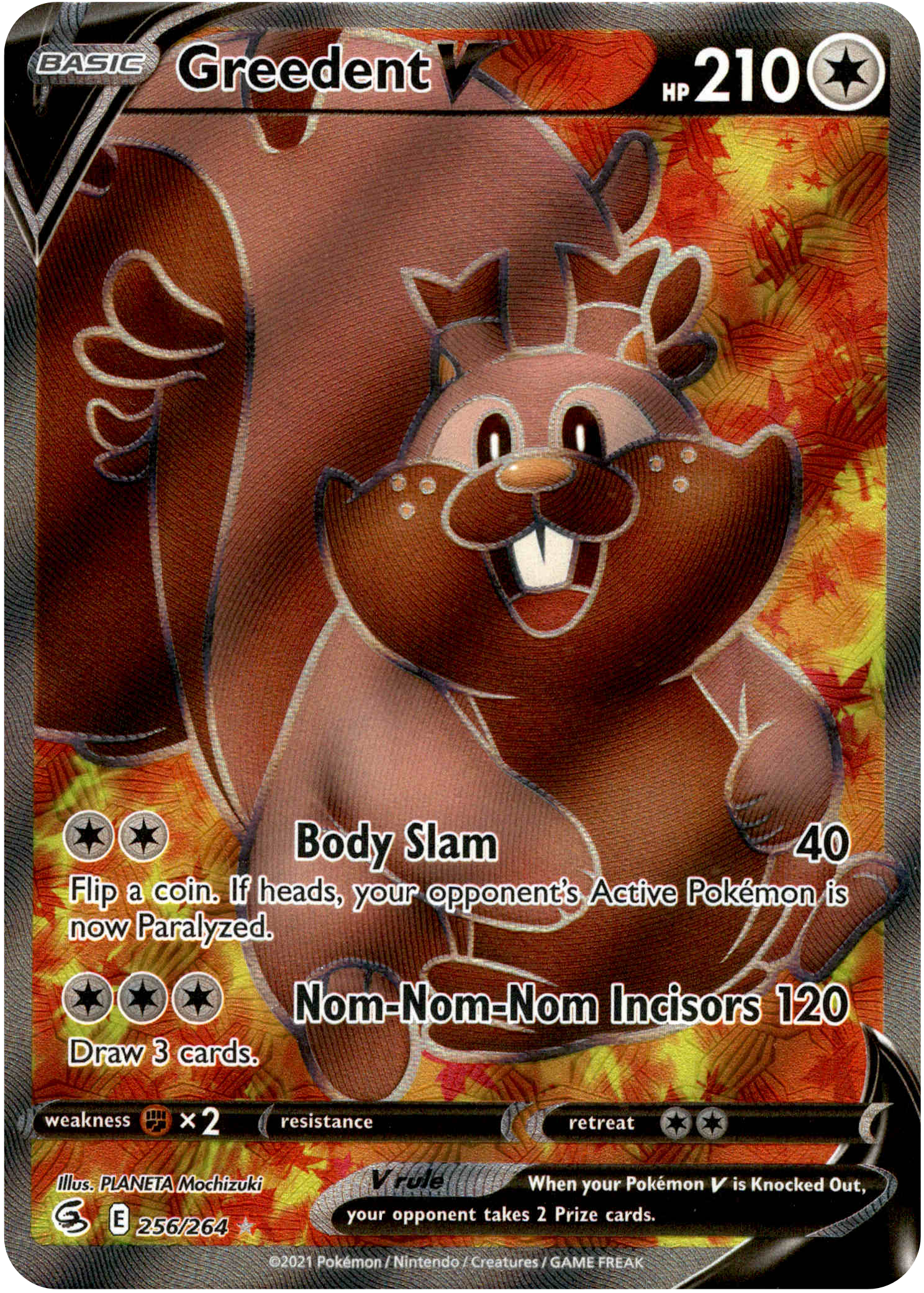 Greedent V Full Art - 256/264 - Fusion Strike - Holo - Card Cavern
