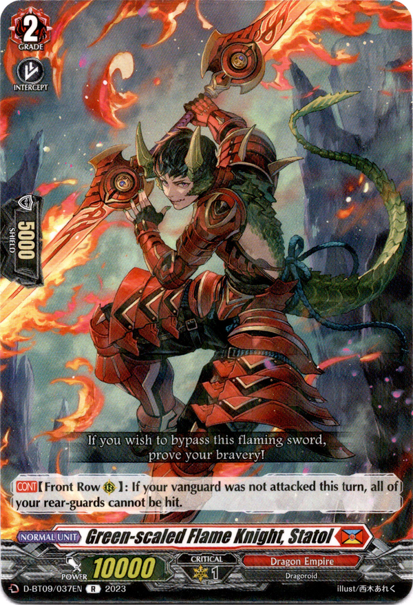 Green-scaled Flame Knight, Statol - D-BT09/037EN - Dragontree Invasion - Card Cavern
