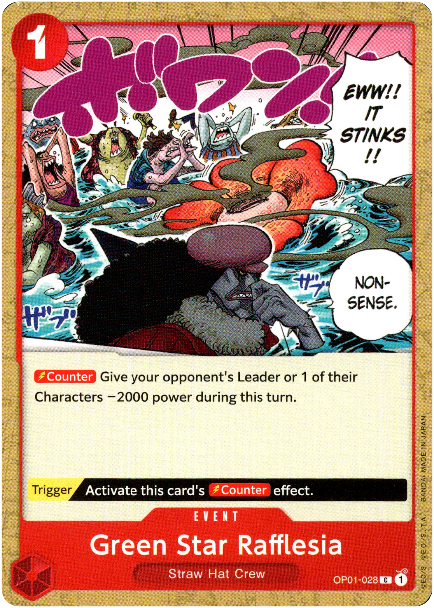 Green Star Rafflesia - OP01-028 C - Romance Dawn - Card Cavern