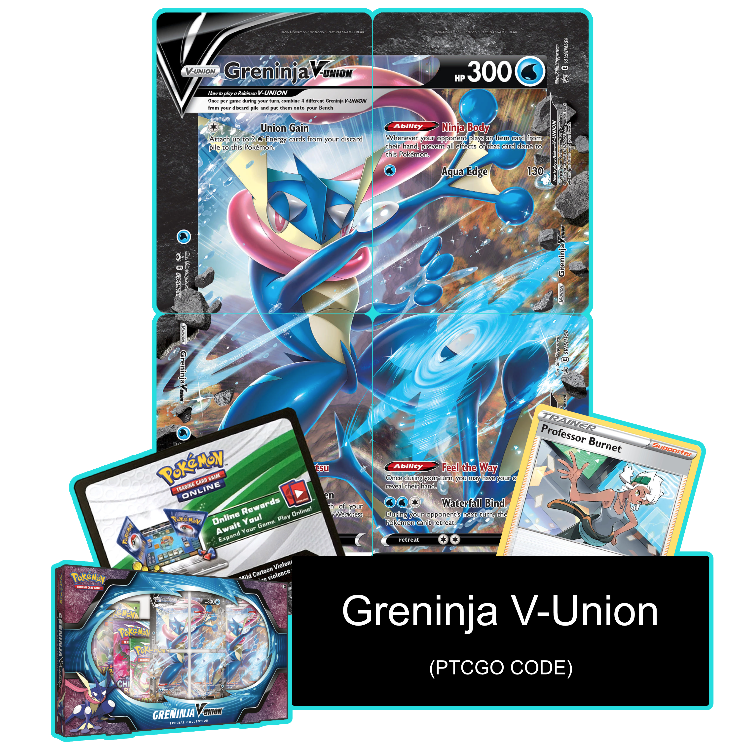 Greninja V-Union - Celebrations Special Collection - PTCGL Code - Card Cavern
