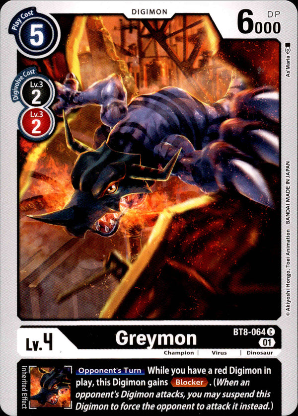 Greymon - BT8-064 C - New Awakening - Card Cavern