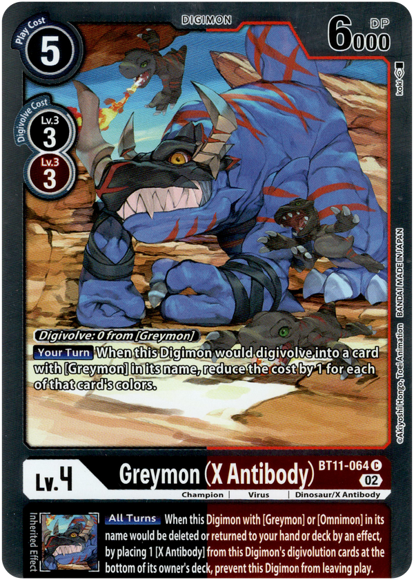 Greymon (X Antibody) - BT11-064 C - Dimensional Phase - Foil - Card Cavern