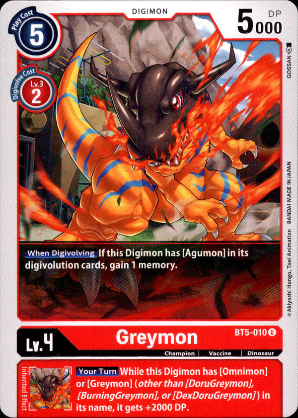 Greymon - BT5-010 - Battle Of Omni - Card Cavern