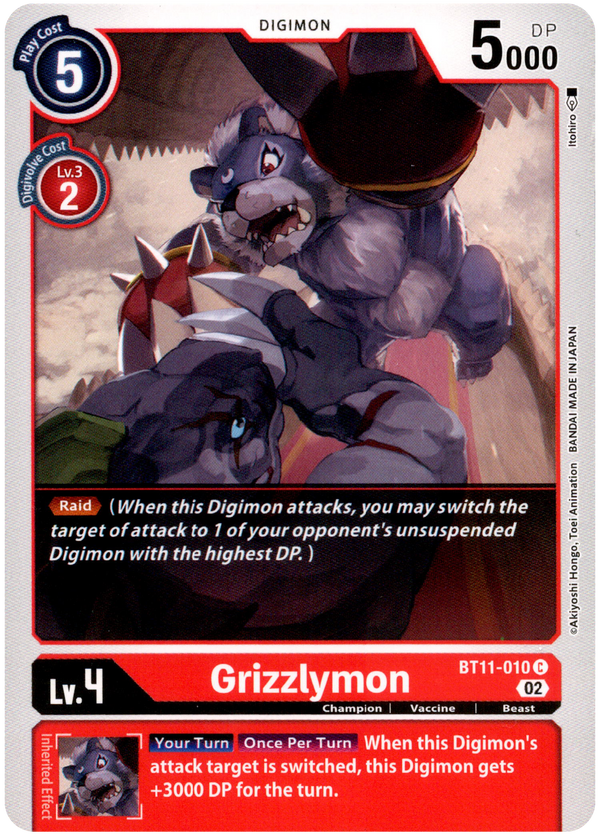 Grizzlymon - BT11-010 C - Dimensional Phase - Card Cavern