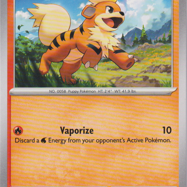 Growlithe - 058/165 - Scarlet & Violet 151 Card Cavern Trading Cards, LLC Growlithe - 058/165 - Scarlet & Violet 151 Card Cavern Trading Cards, LLC