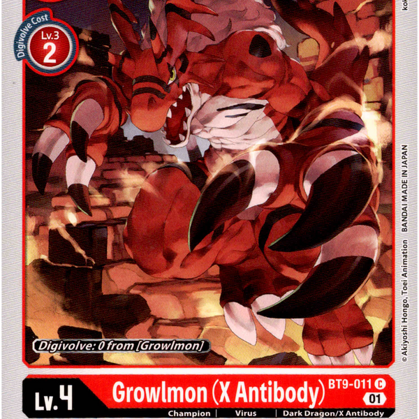 Growlmon (X Antibody) - BT9-011 C - X Record – Card Cavern Trading