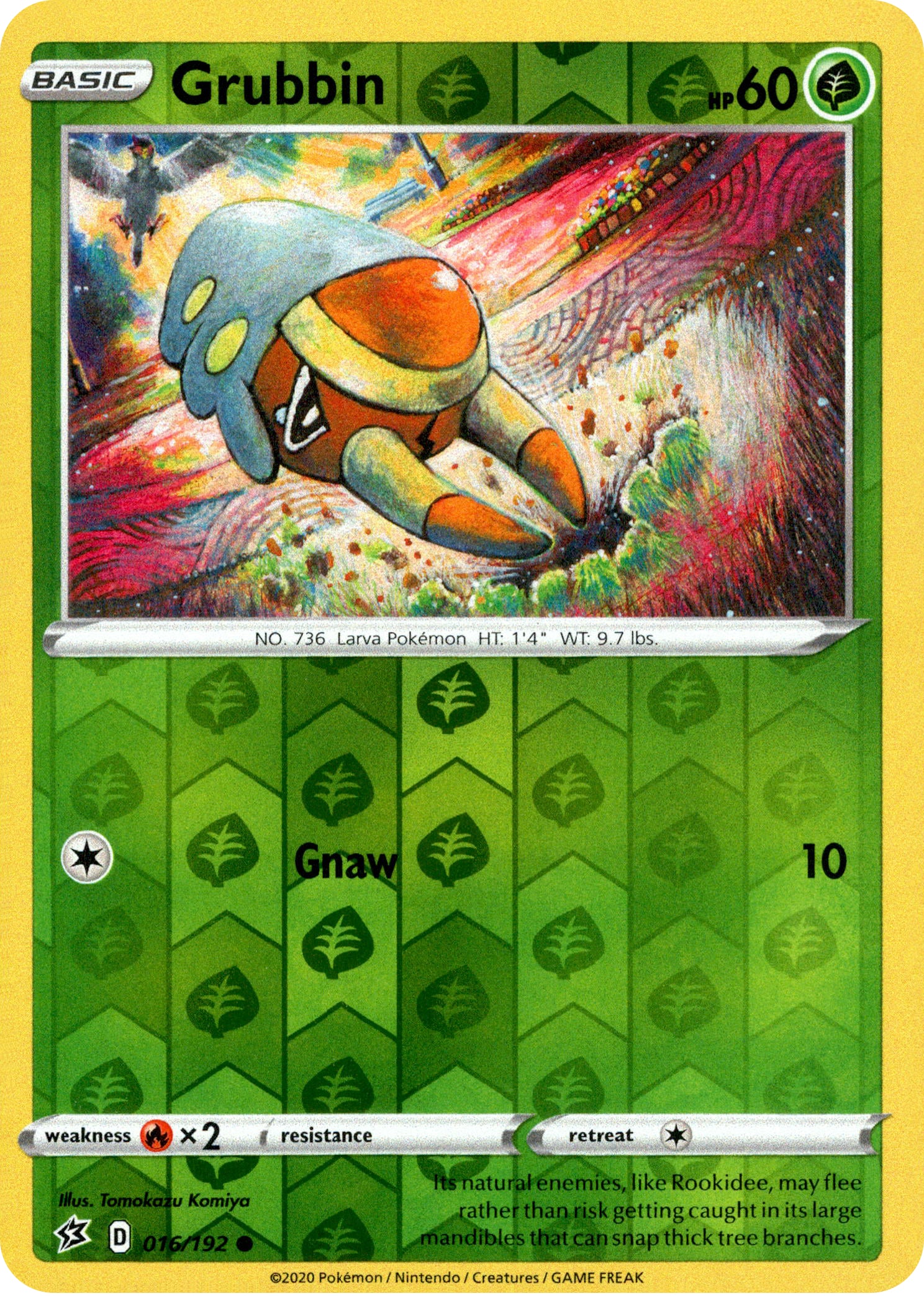 Grubbin - 16/192 - Rebel Clash - Reverse Holo