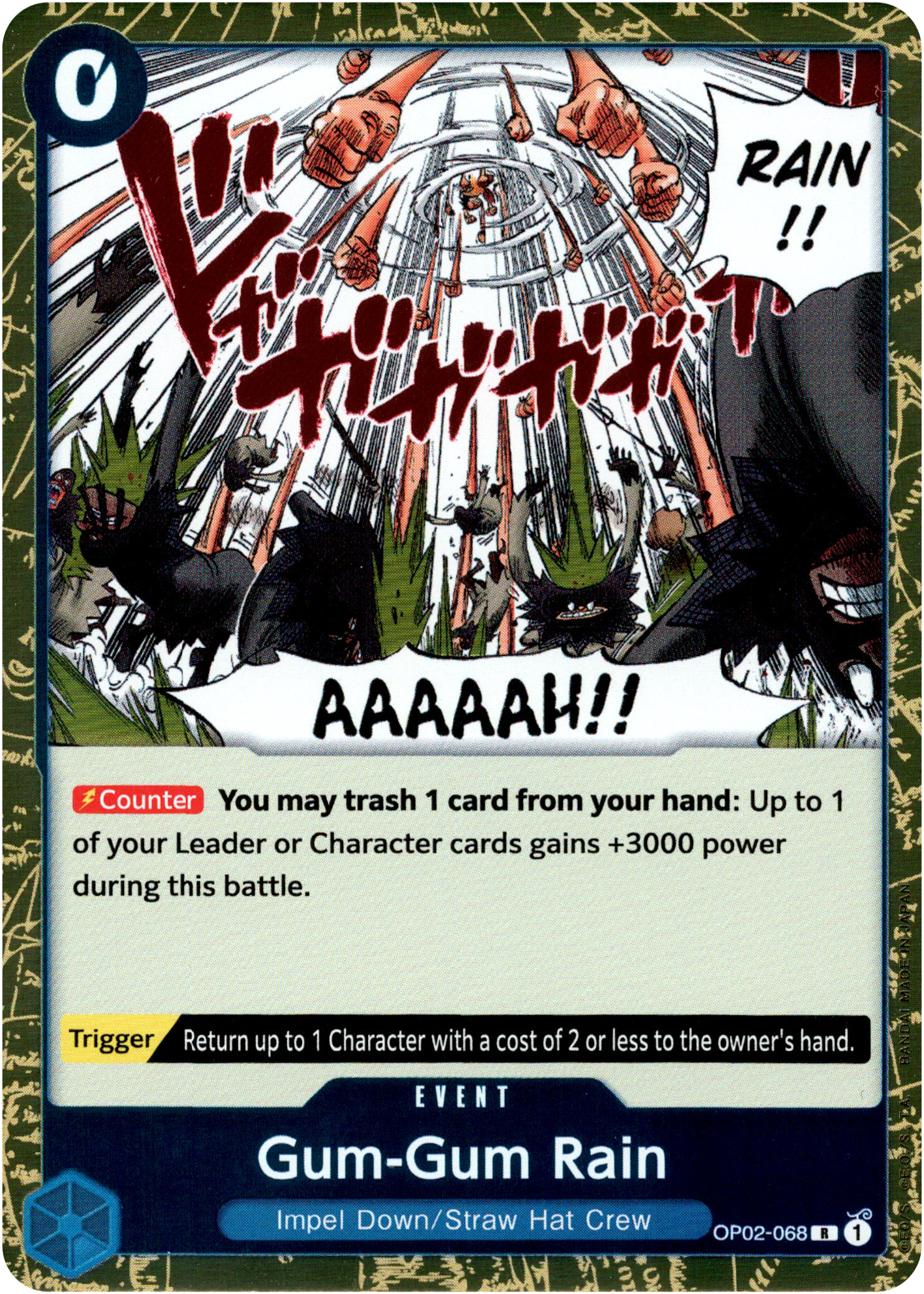 Gum-Gum Rain - OP02-068 - Paramount War - Foil - Card Cavern