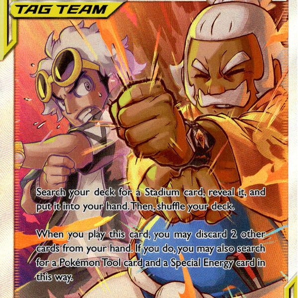 Guzma & Hala Full Art - 229/236 - Cosmic Eclipse - Holo Card Cavern Trading Cards, LLC Guzma & Hala Full Art - 229/236 - Cosmic Eclipse - Holo Card Cavern Trading Cards, LLC