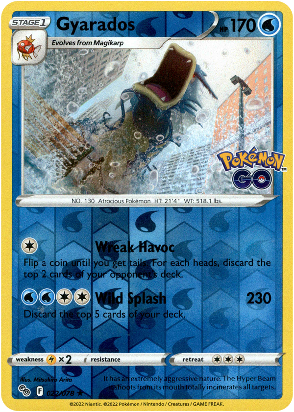 Gyarados - 022/078 - Pokemon Go - Reverse Holo - Card Cavern