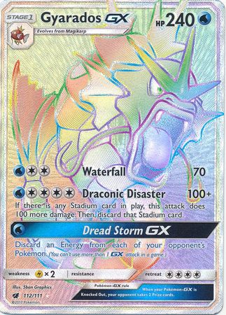 Gyarados GX Hyper Rare - 112/111 - Crimson Invasion - Holo - Card Cavern