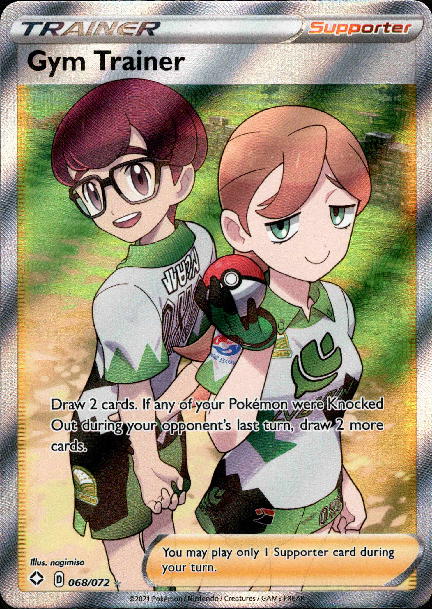 Gym Trainer Full Art - 068/072 - Shining Fates - Holo - Card Cavern
