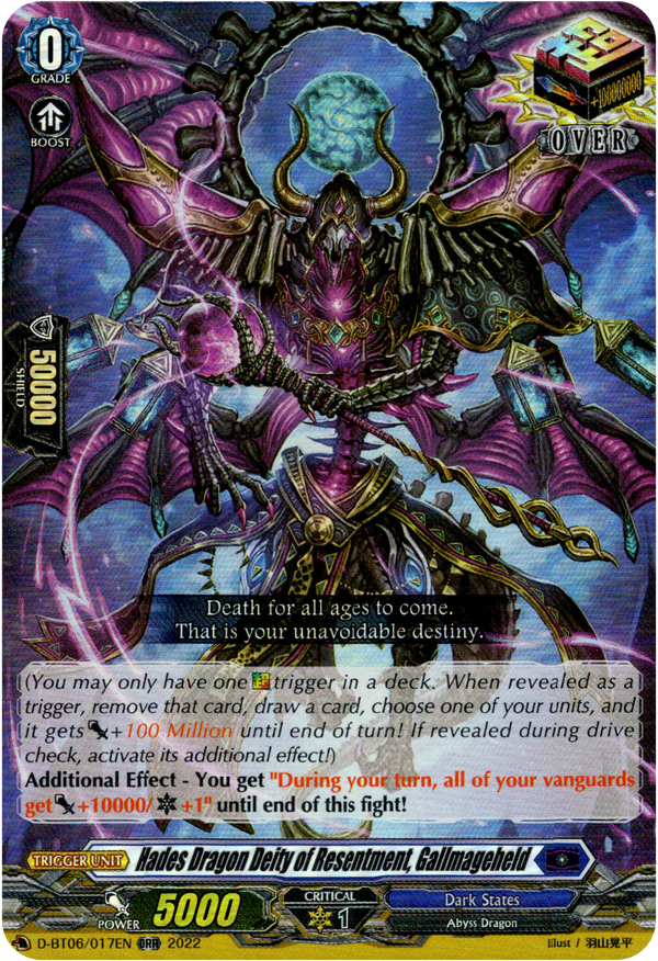 Hades Dragon Deity of Resentment, Gallmageheld - D-BT06/017EN - Blazing Dragon Reborn - Card Cavern