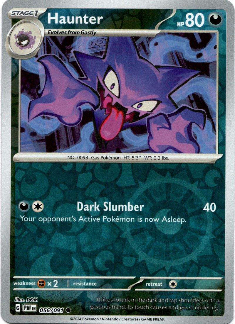 haunter holographic card Haunter - 056/091 - Paldean Fates