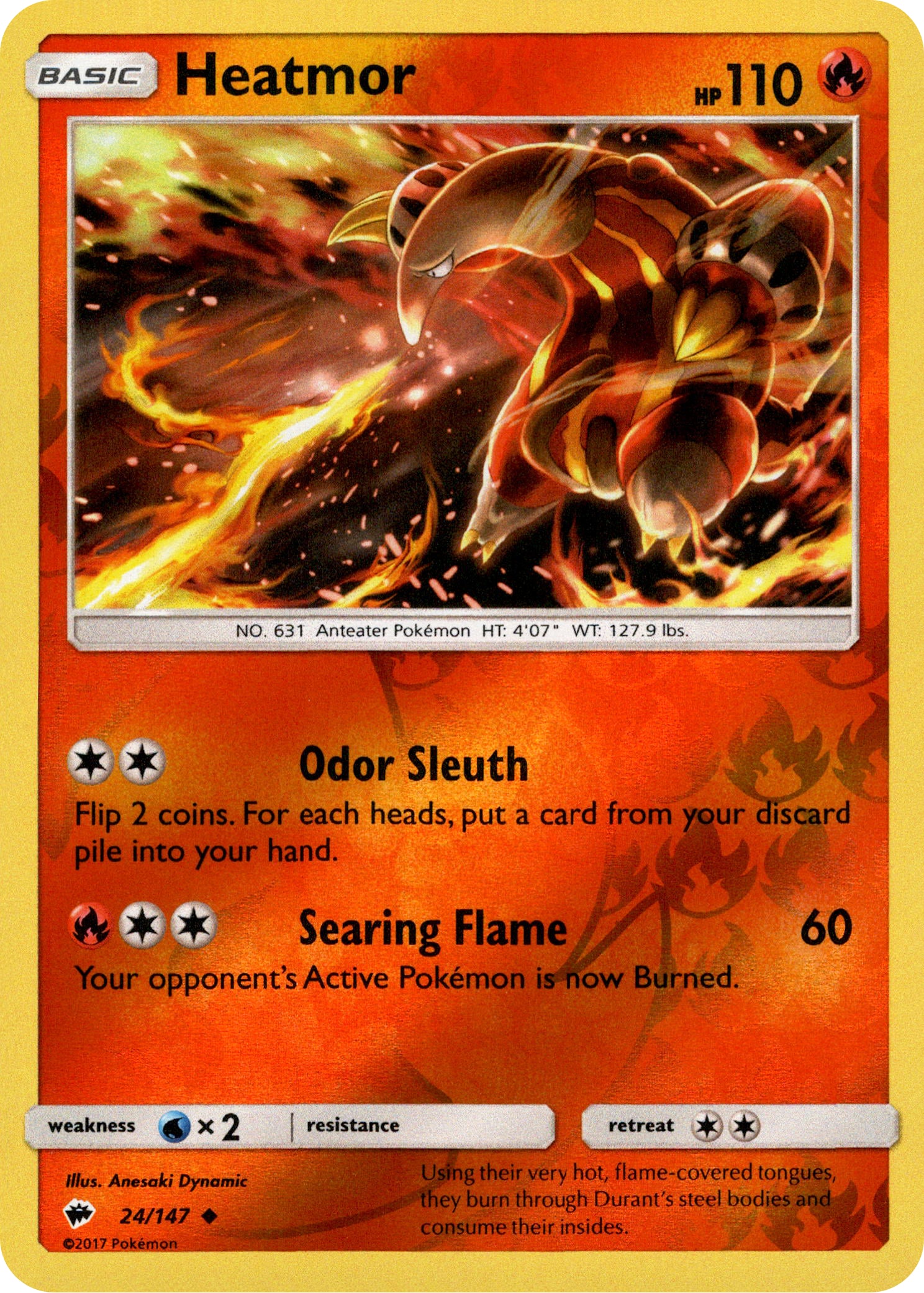 Heatmor - 24/147 - Burning Shadows - Reverse Holo - Card Cavern