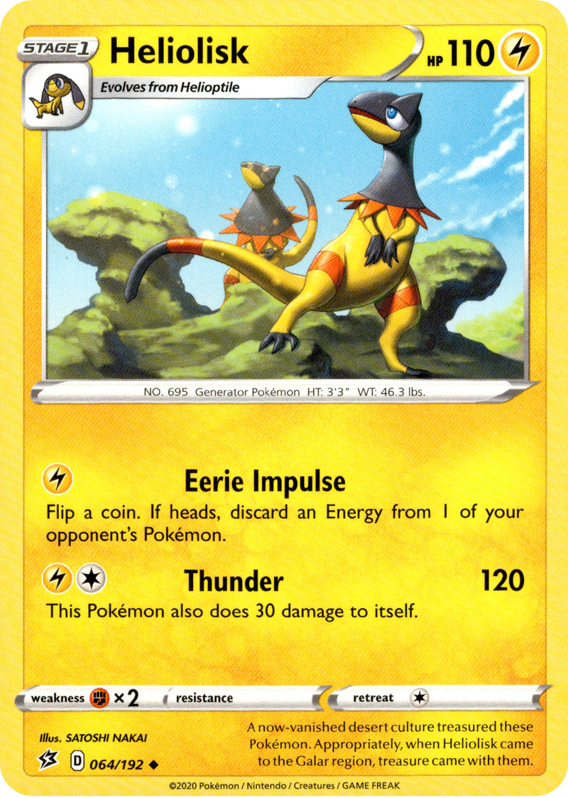 helioptile pokemon card value Heliolisk - 64/192