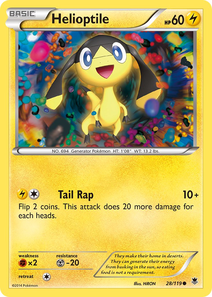 Helioptile - 28/119 - Phantom Forces - Card Cavern