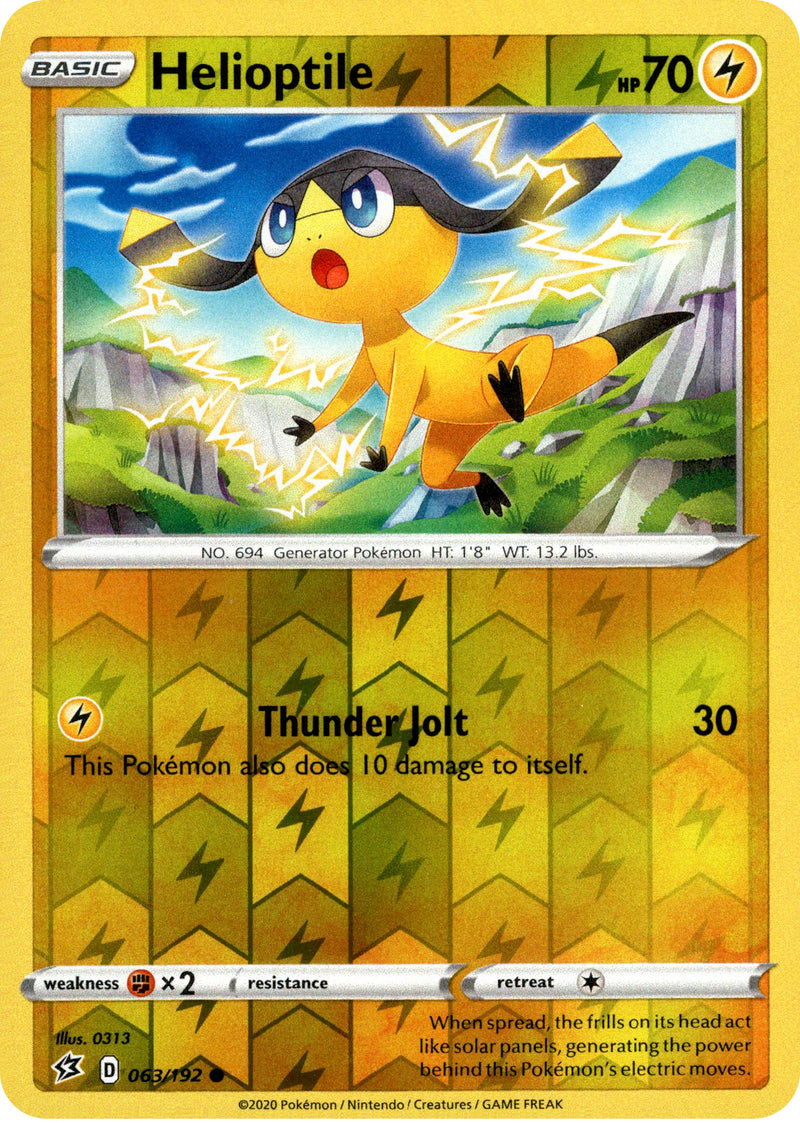 helioptile pokemon card value Helioptile - 63/192 - Rebel Clash