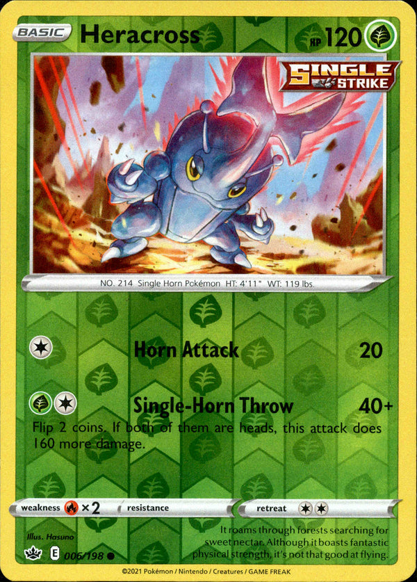 Heracross - 006/198 - Chilling Reign - Reverse Holo - Card Cavern