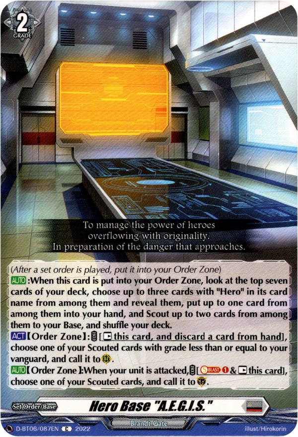 Hero Base "A.E.G.I.S." - D-BT06/087EN - Blazing Dragon Reborn - Card Cavern